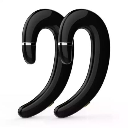 Wireless Bone Conduction Comfort Headphones with Mic - Lightweight Binaural, Android & iOS Compatible (Black)