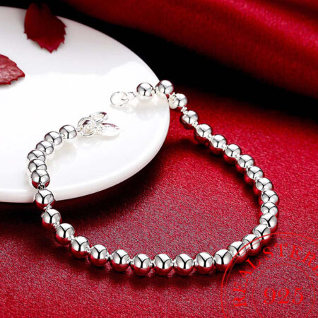Delicate Sterling Silver Beaded Bracelet