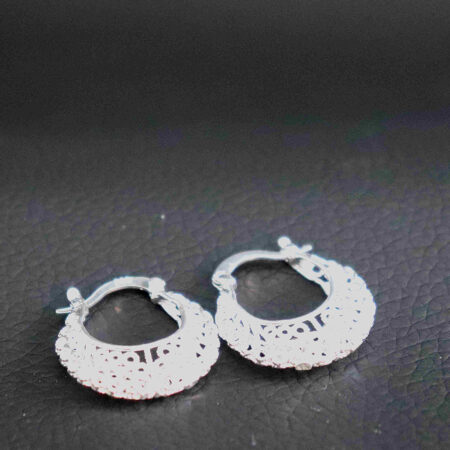 Lacey Filigree Sterling Silver Hoop Earrings