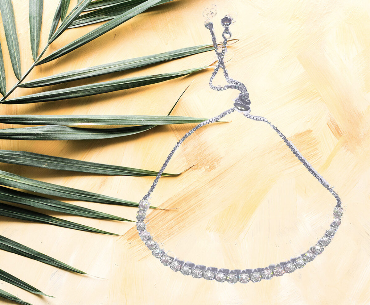 Sparkling Sterling Silver Adjustable Cubic Zirconia Tennis Bracelet. 925ijewel.com