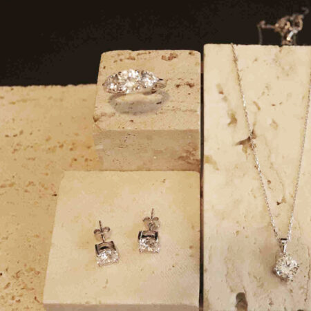 Timeless Elegance Sterling Silver Cubic Zirconia Jewelry Set
