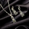 Sterling Silver Kitty Spark Cat Duo Set 925ijewe.com