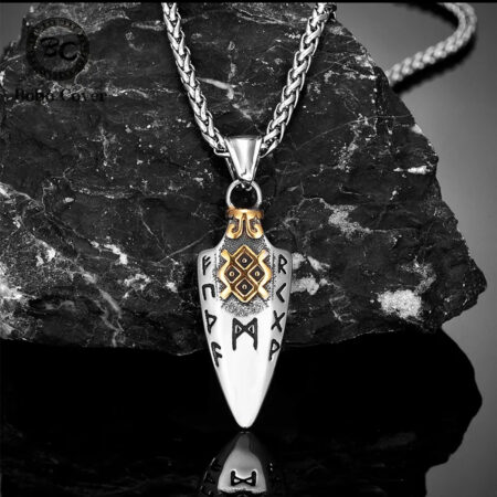 Stainess Steel Norse Odin's Spear Head Necklaces