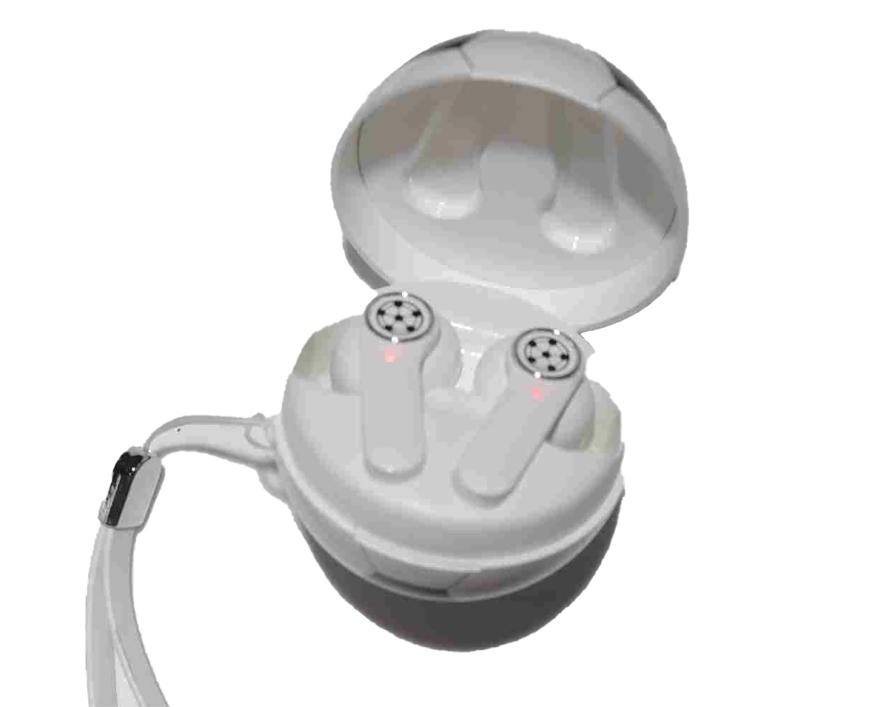Bluetooth 5.1 Wireless Noise Cancelling Earbuds with HIFI Sound, Touch Control, IPX6 Waterproof, Soccer Ball Charging Case 925ijewel.com
