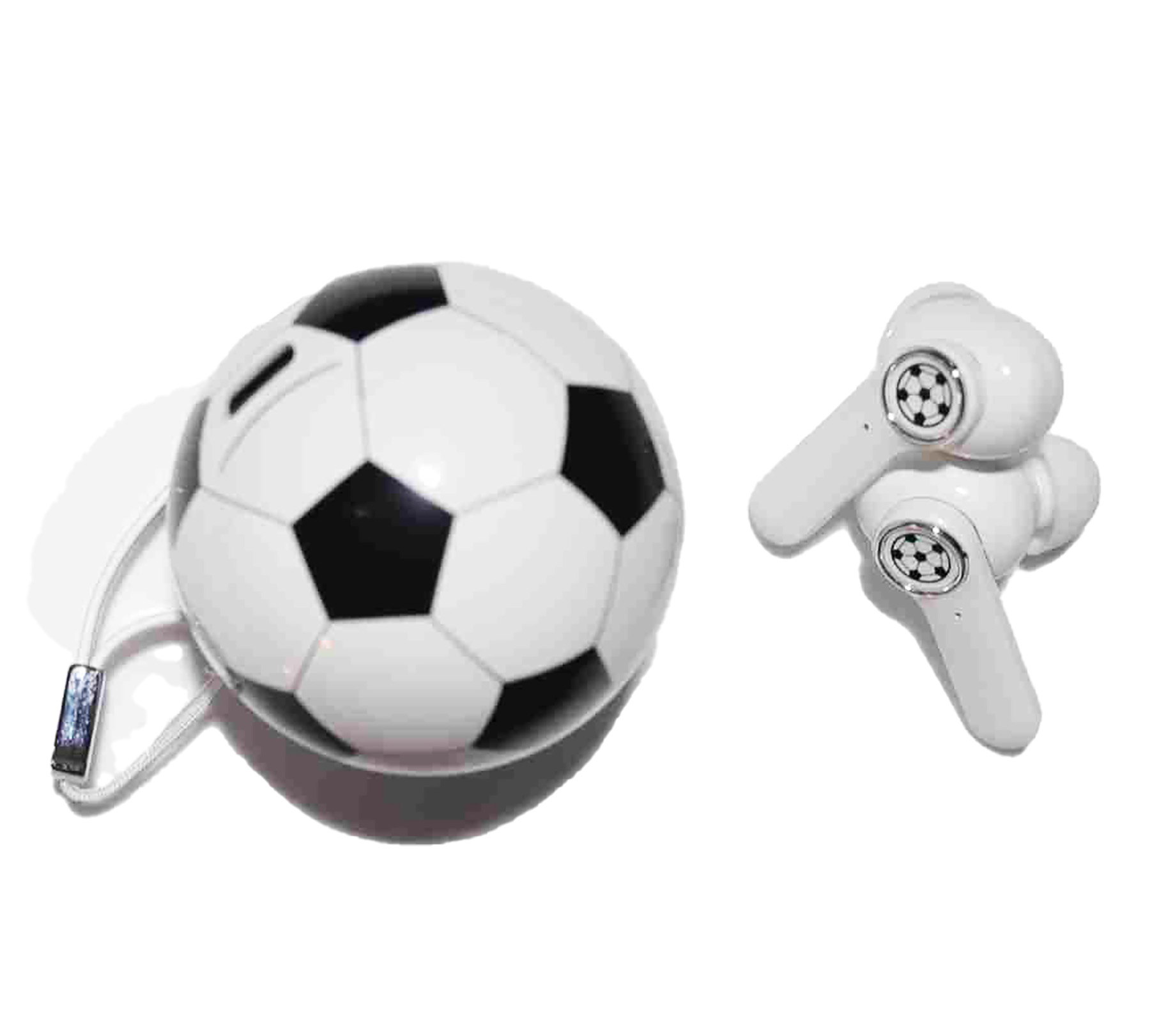 Bluetooth 5.1 Wireless Noise Cancelling Earbuds with HIFI Sound, Touch Control, IPX6 Waterproof, Soccer Ball Charging Case 925ijewel.com