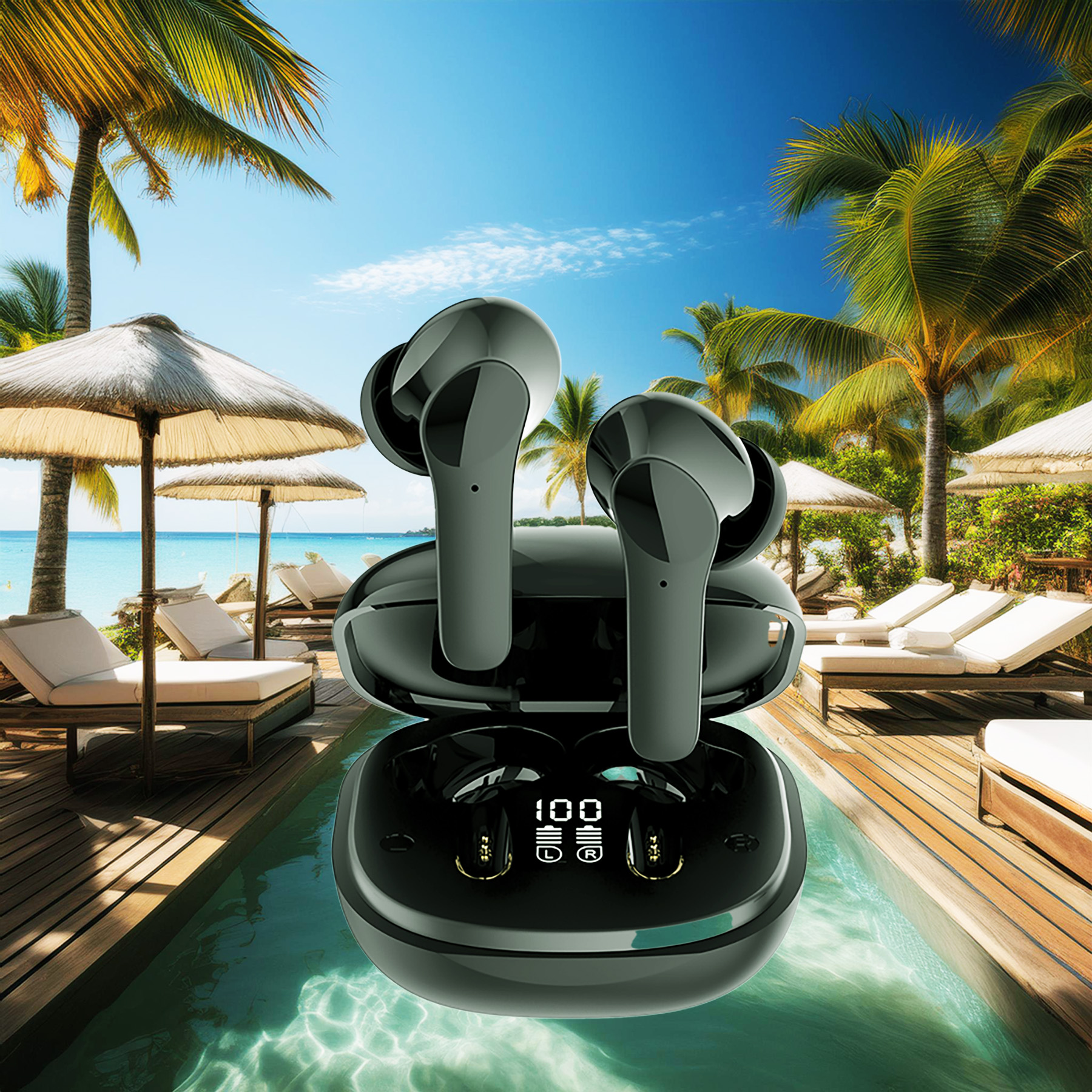 Bluetooth 5.3 Wireless Headset with Real-Time Language Translator – HIFI Sound, Lightweight Black 925ijewel.com
