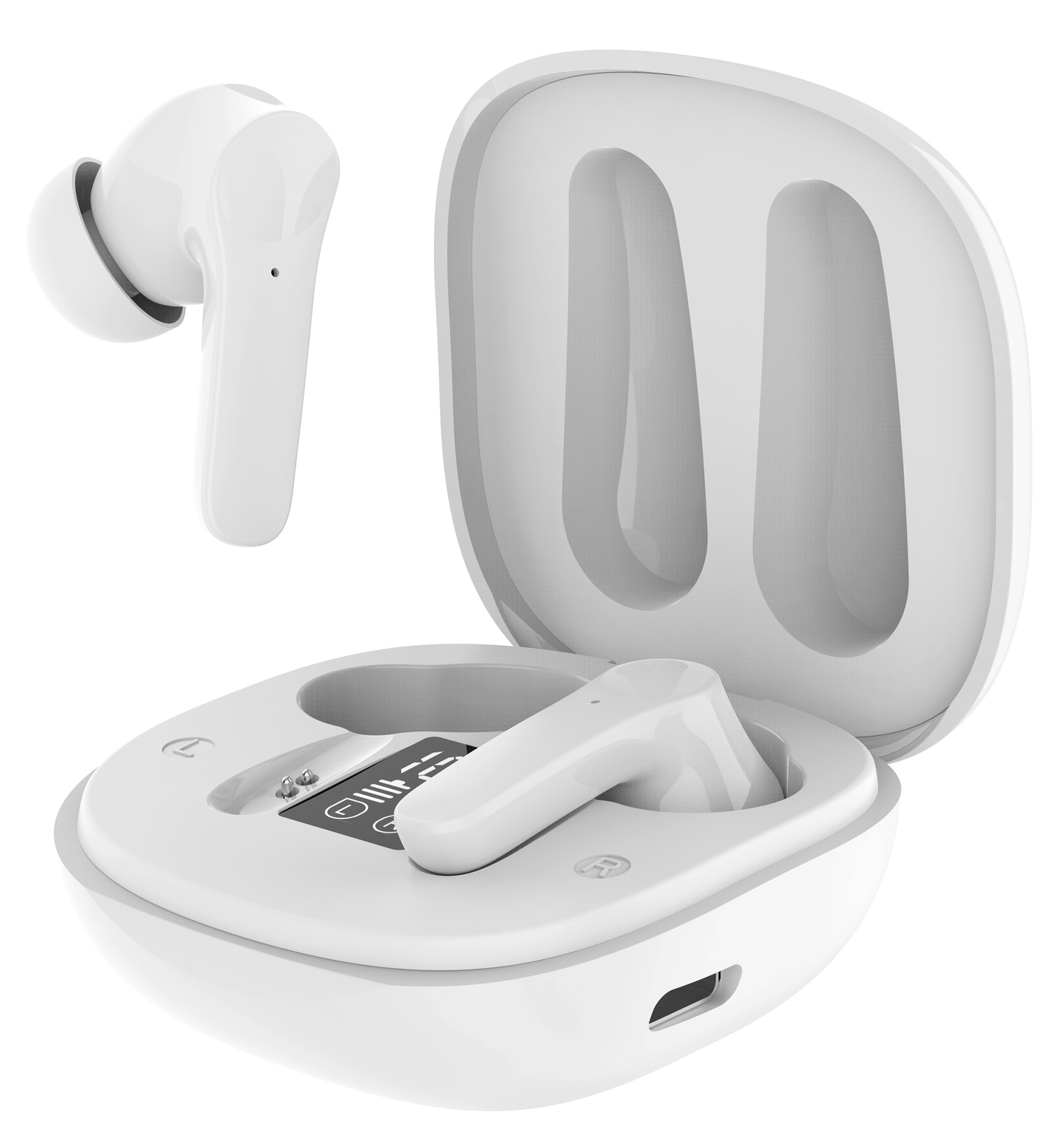 Bluetooth 5.3 Wireless Headset with Real-Time Language Translator – HIFI Sound, Lightweight White 925ijewel.com