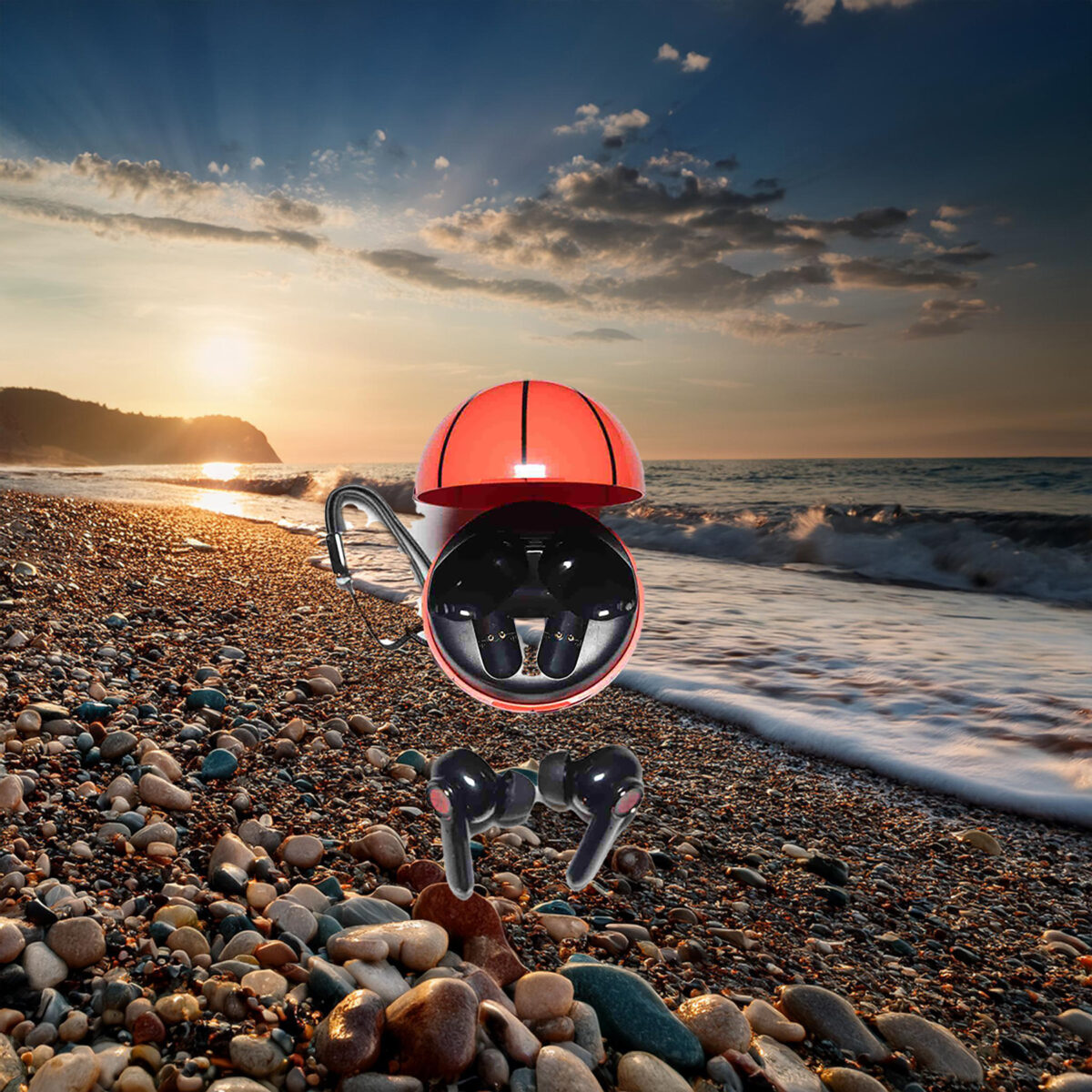 Bluetooth-Wireless-5.1-Noise-Cancelling-Earbuds-with-Basketball-Charging-Box 925ijewel.com