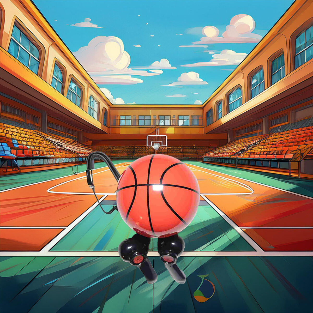 Bluetooth-Wireless-5.1-Noise-Cancelling-Earbuds-with-Basketball-Charging-Box 925ijewel.com