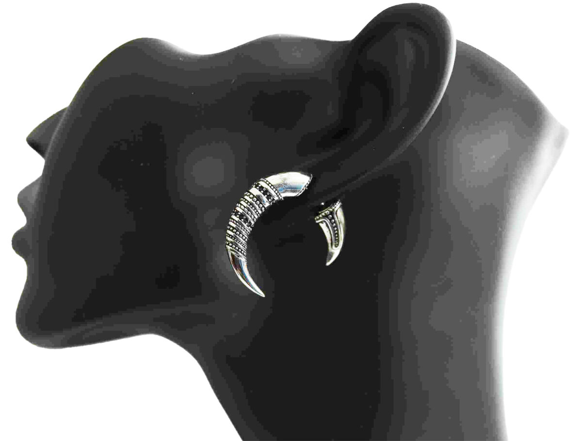 Classy and Unique Sterling Silver Retro Demi-Hoop Earrings with Endless Intricate Design 925ijewel.com