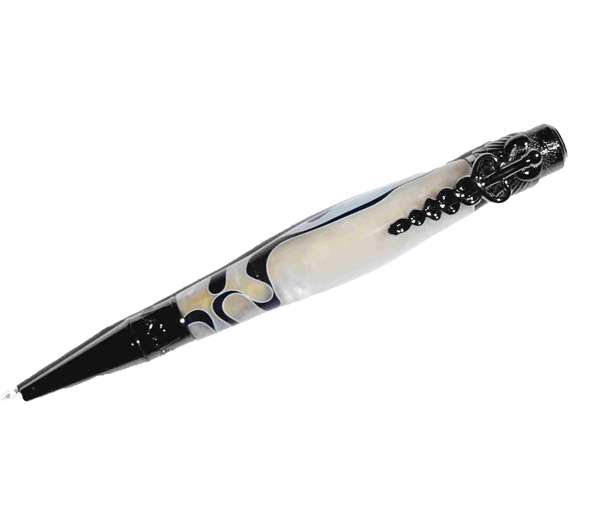 Handcrafted Medical Theme Pen White/Black 925ijewel.com