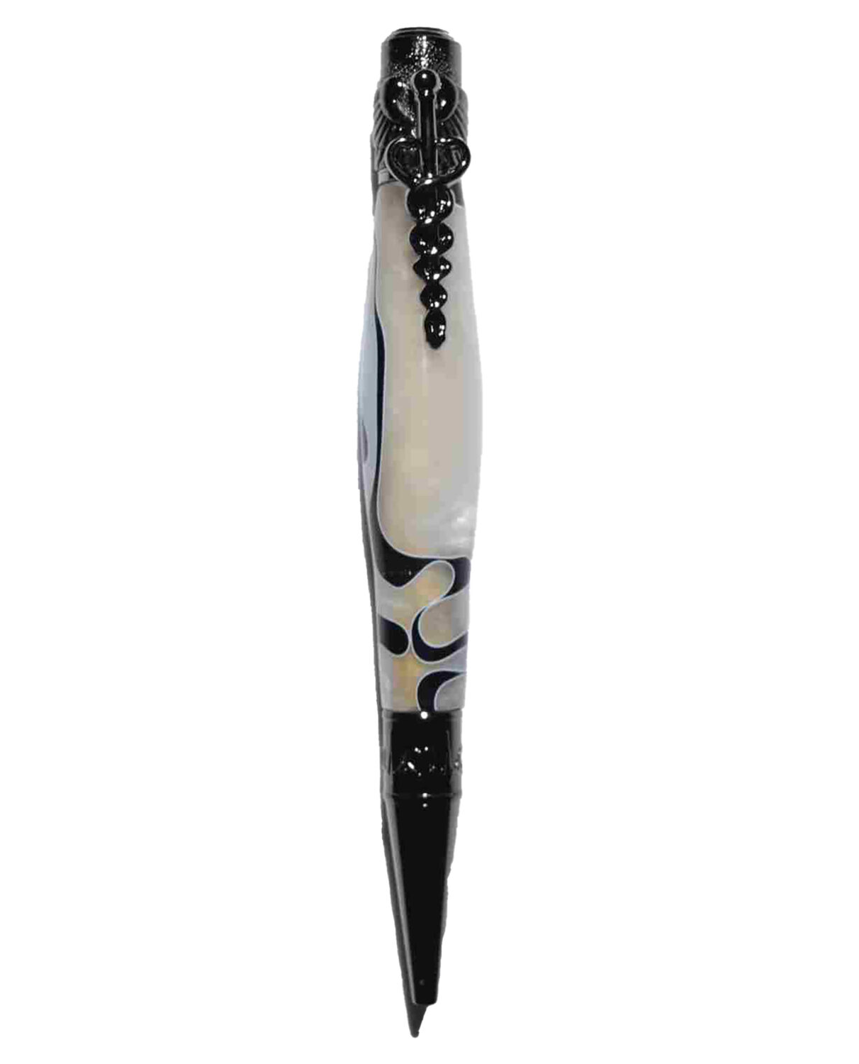 Handcrafted Medical Theme Pen White/Black 925ijewel.com
