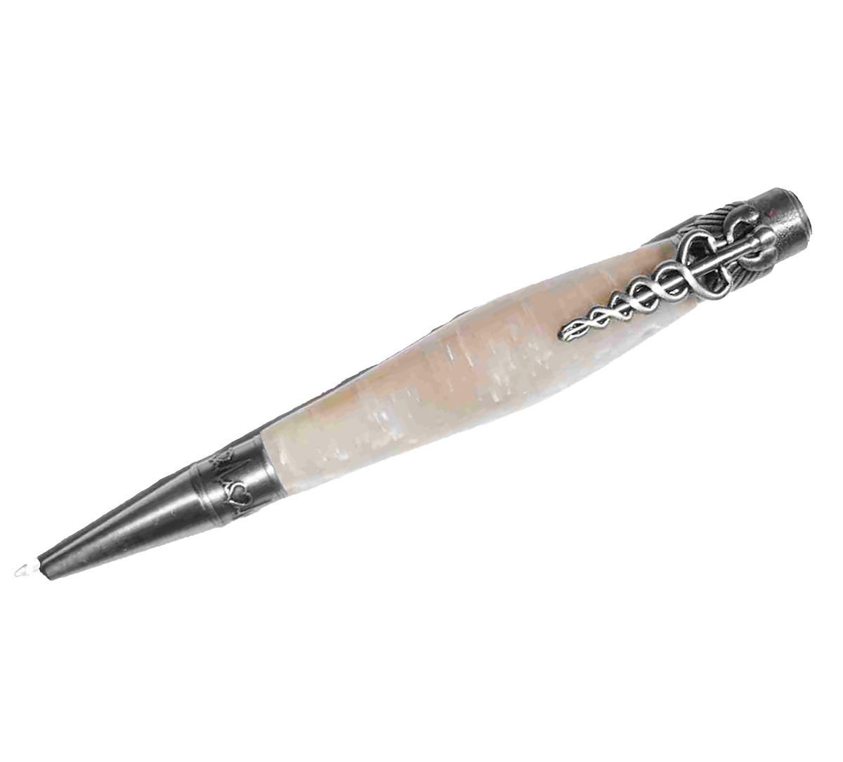 Handcrafted Medical Theme Opal White Pen
