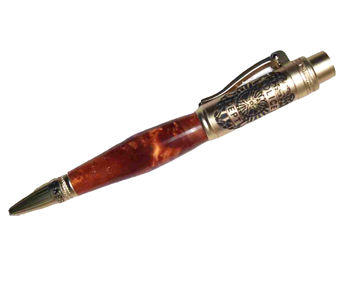 Handcrafted Police Theme Pen Copper Color 925ijewel.com