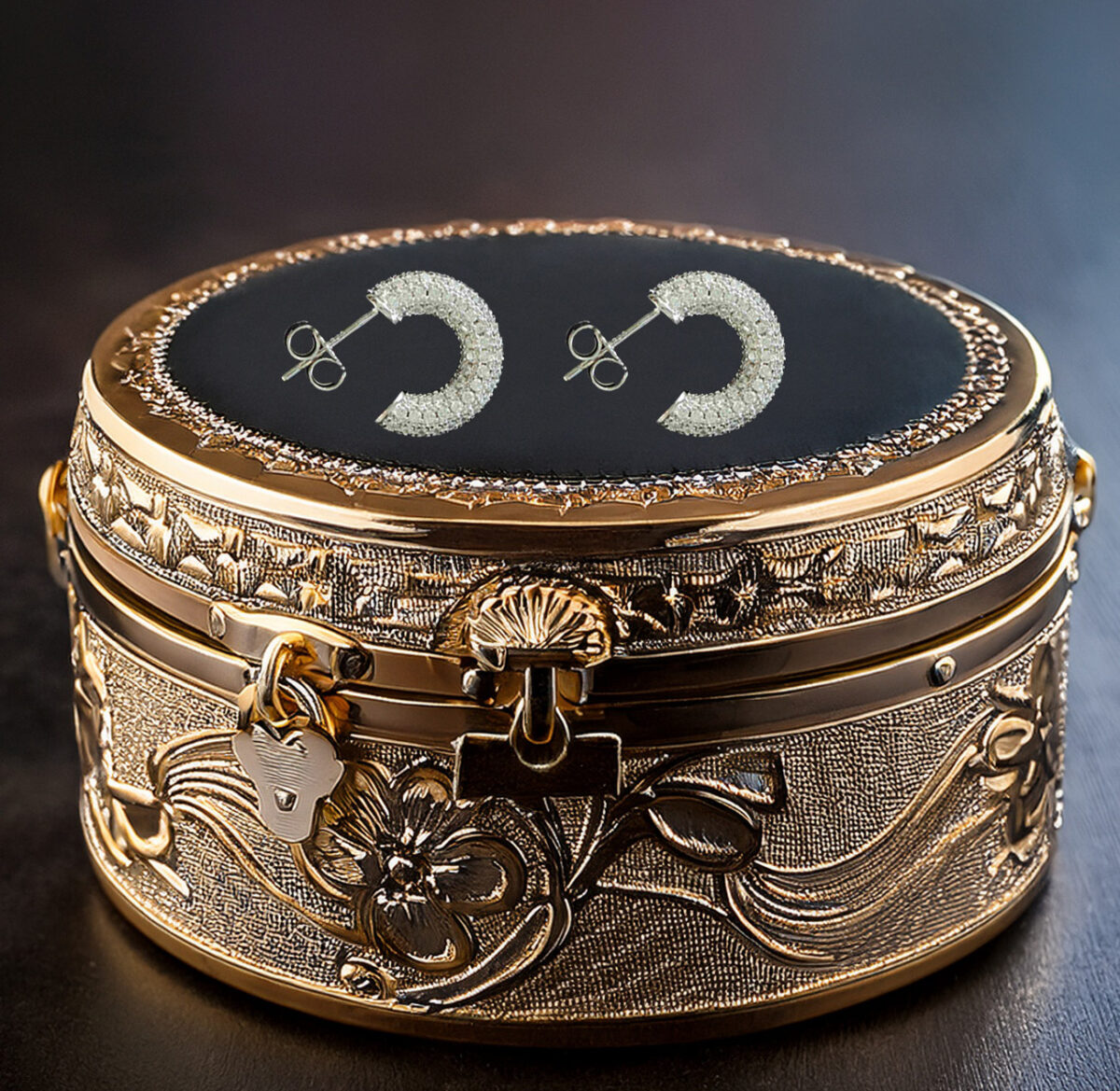 Sterling Silver 15mm Demi Hoop Earrings – Pave CZ Setting Classy & Elegant Sparkling Hoops for Women 925ijewel.com