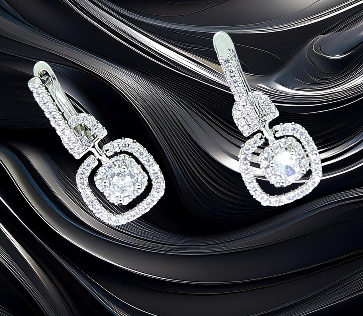 Sterling Silver Dangle Earrings 925ijewel.com