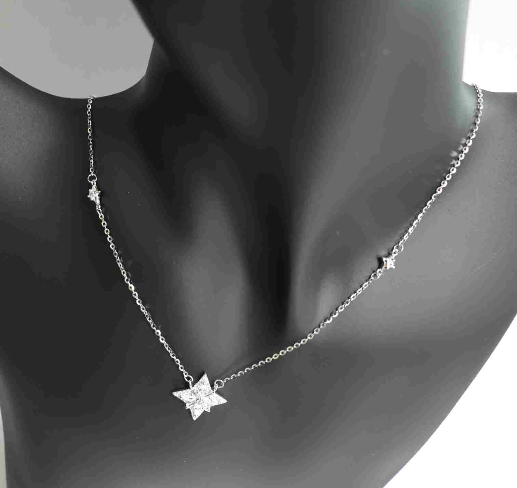 Sterling Silver Square Geometric Designed Round and Baguette CZ Earrings and Pendant Set 925ijewel.com