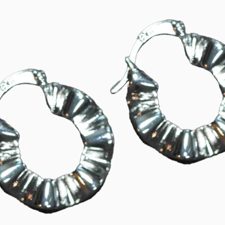 Timeless 17.5mm Hammered Sterling Silver Hoop Earrings – Elegant, Lightweight & Hypoallergenic Hoops for Everyday Chic