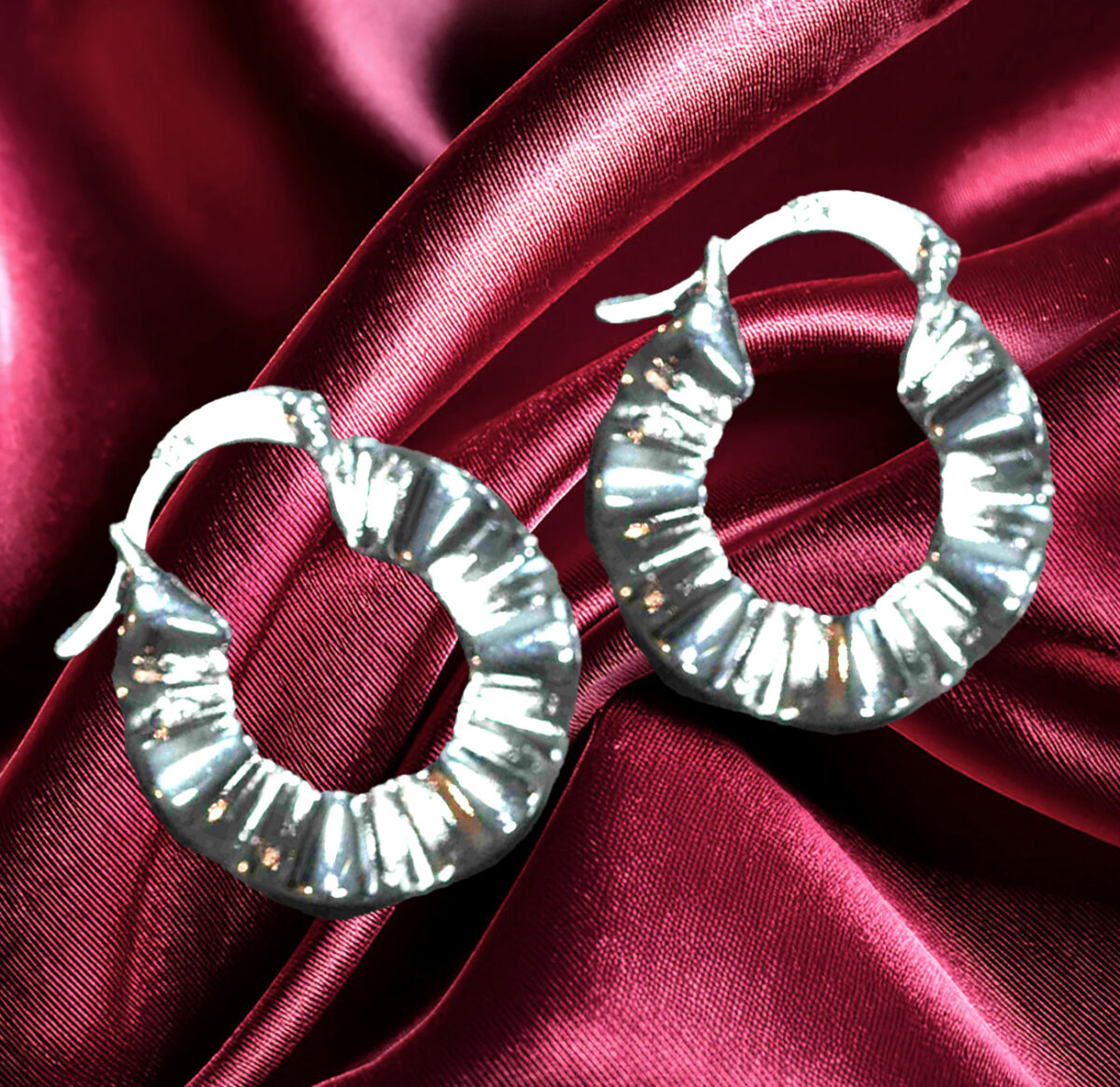 Timeless 17.5mm Hammered Sterling Silver Hoop Earrings – Elegant, Lightweight & Hypoallergenic Hoops 925ijewel.com