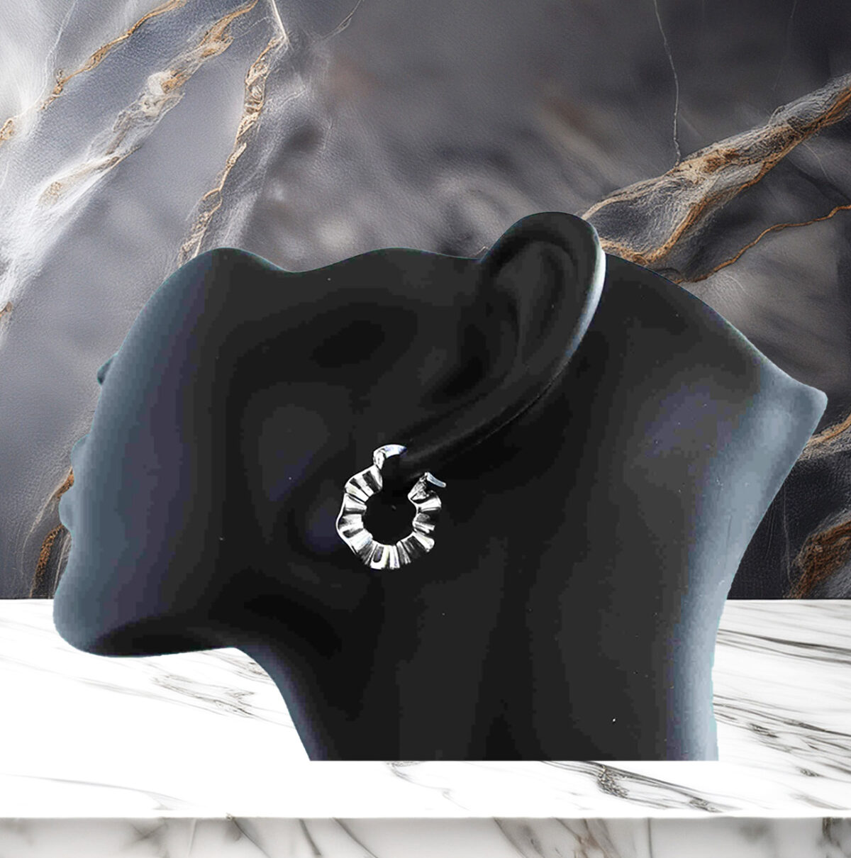 Timeless 17.5mm Hammered Sterling Silver Hoop Earrings – Elegant, Lightweight & Hypoallergenic Hoops 925ijewel.com