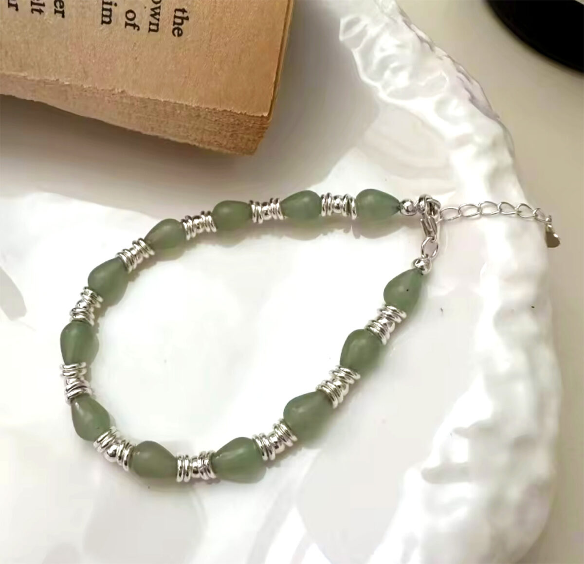 Eternal Harmony Sterling Silver and Jade Bead Bracelet – Where Serenity Meets Elegance. 925ijewel.com