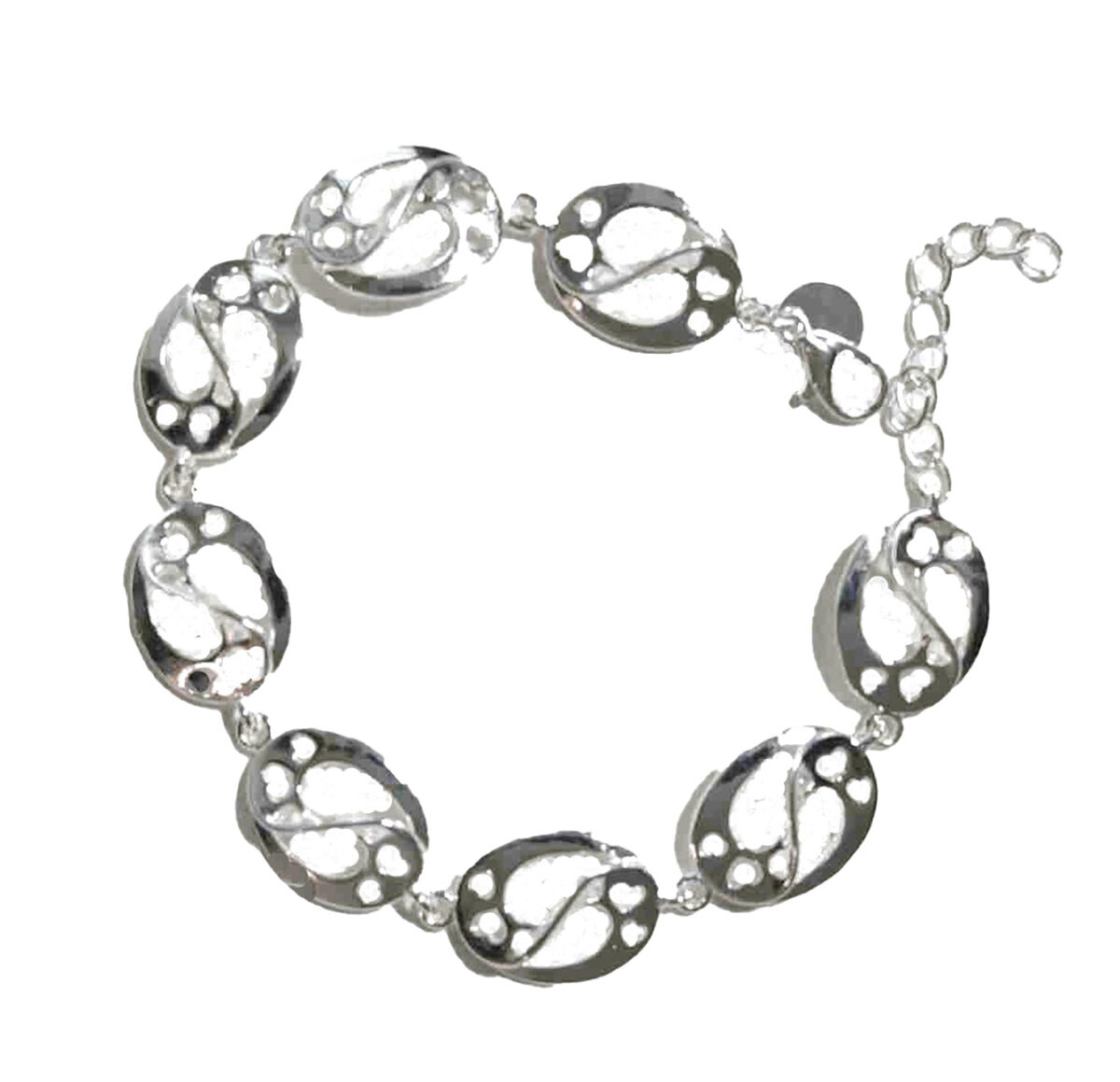 Hearts in Harmony Sterling Silver Link Bracelet –Timeless Love. 925ijewel.com
