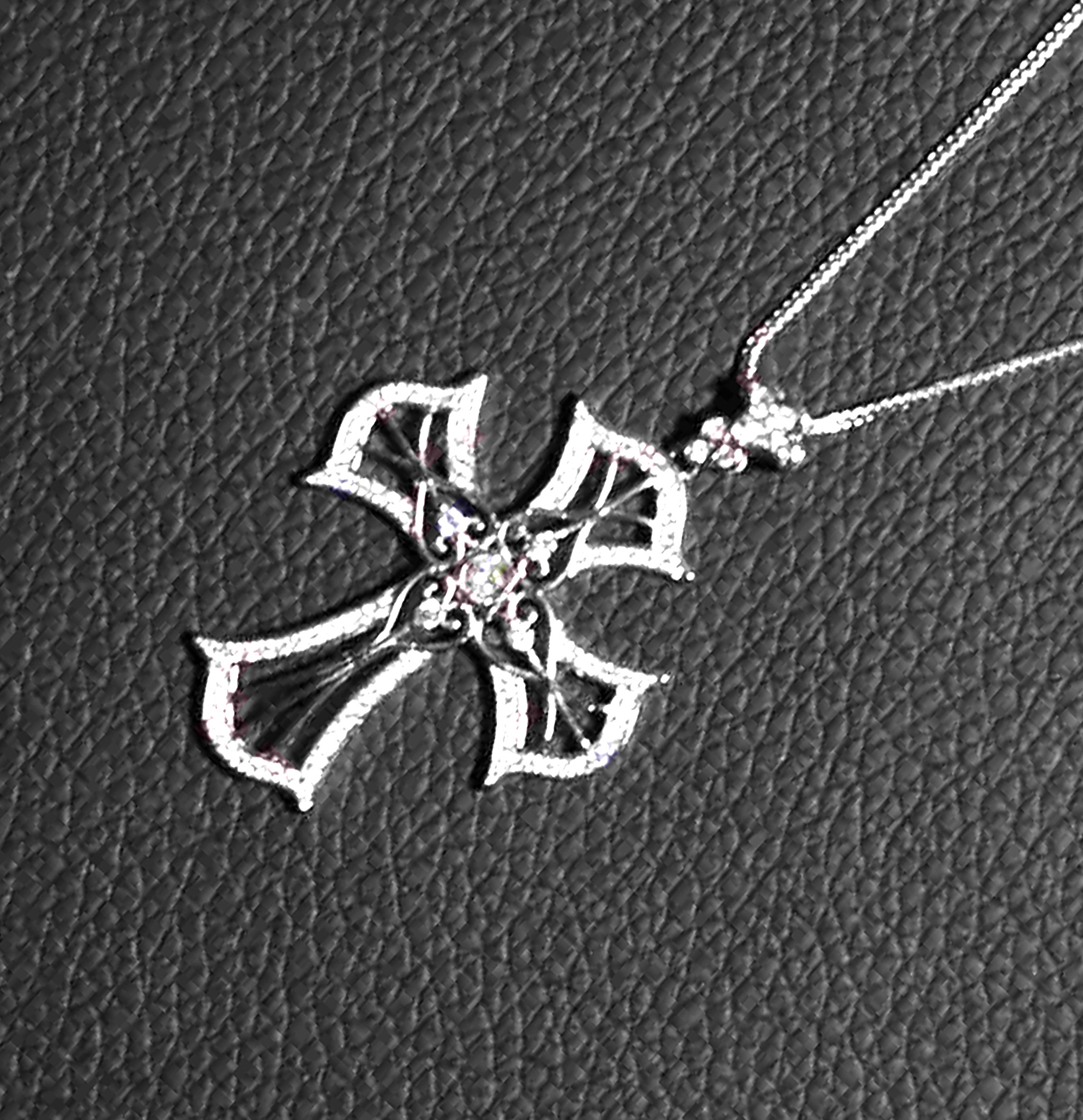 Timeless Sterling Silver Vintage Cross Pendant with Round CZ Stones on Box Chain — Faith Necklace. 925ijewel.com