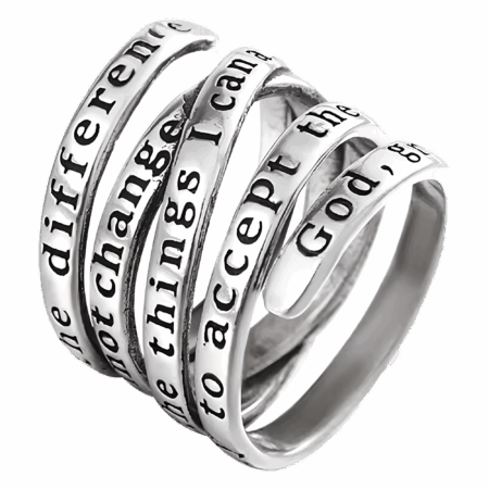 Eternal Spiral – Sterling Silver Adjustable Wrap Ring for Her
